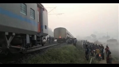 Although no passengers were injured in the incident, the train was delayed by over two hours. (HT Photo)