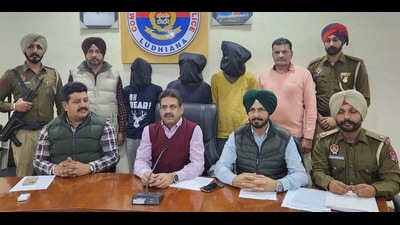 The accused in Special Task Force custody on Tuesday. (HT Photo) The accused in Special Task Force custody on Tuesday. (HT Photo)