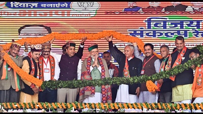 Ahead of the polls, BJP’s campaign comprised 157 rallies across Himachal Pradesh. Among these, four were addressed by Prime Minister Narendra Modi. (PTI File Photo) Ahead of the polls, BJP’s campaign comprised 157 rallies across Himachal Pradesh. Among these, four were addressed by Prime Minister Narendra Modi. (PTI File Photo)