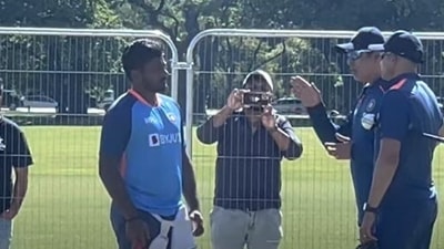Sanju Samson with VVS Laxman