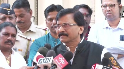 Shin Sena leader Sanjay Raut. (ANI)
