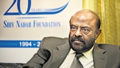 Shiv Nadar: He is the Chairman of one of the pioneers of the Indian IT sector, Emeritus of HCL Technologies with a net worth of <span class='webrupee'>₹</span>172,834.97 crore. (HT file) Shiv Nadar: He is the Chairman of one of the pioneers of the Indian IT sector, Emeritus of HCL Technologies with a net worth of <span class='webrupee'>₹</span>172,834.97 crore. (HT file)