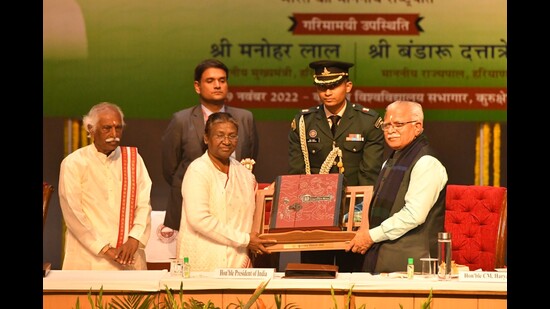 Need technology to fight air, soil pollution in Punjab and Haryana: Prez Murmu