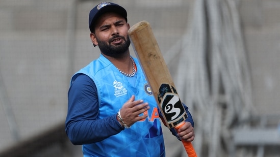 Rishabh Pant attends a practice session(AFP)