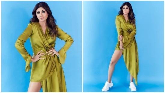 Sharing a string of images on her Instagram handle, Shilpa Shetty captioned her post, "They said, "Greens are good for you!"".(Instagram/@theshilpashetty)