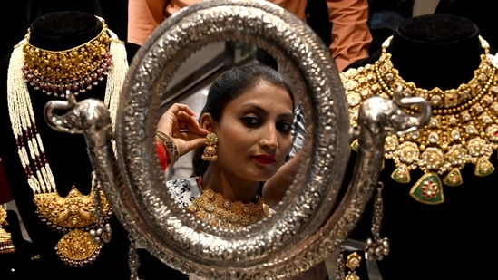 Weddings and jewellery are always synonymous with each other. This is especially true in the case of Indian weddings where jewellery plays a significant role in the bridal trousseau.(Photo by Narinder NANU)