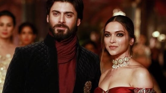Actors Deepika Padukone and Fawad Khan during designer Manish Malhotra's fashion show at the India Couture Week 2016 in New Delhi on July 20, 2016.