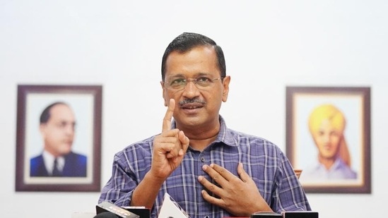 Delhi chief minister Arvind Kejriwal addresses a press conference. (File)