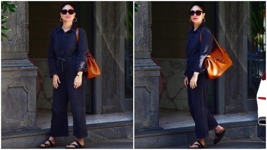 Kareena Kapoor stuns in a denim jumpsuit. (HT Photo/Varinder Chawla)