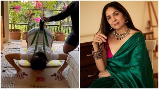 Neena Gupta practises Knee Push-Ups in new inspiring workout video. (Instagram)