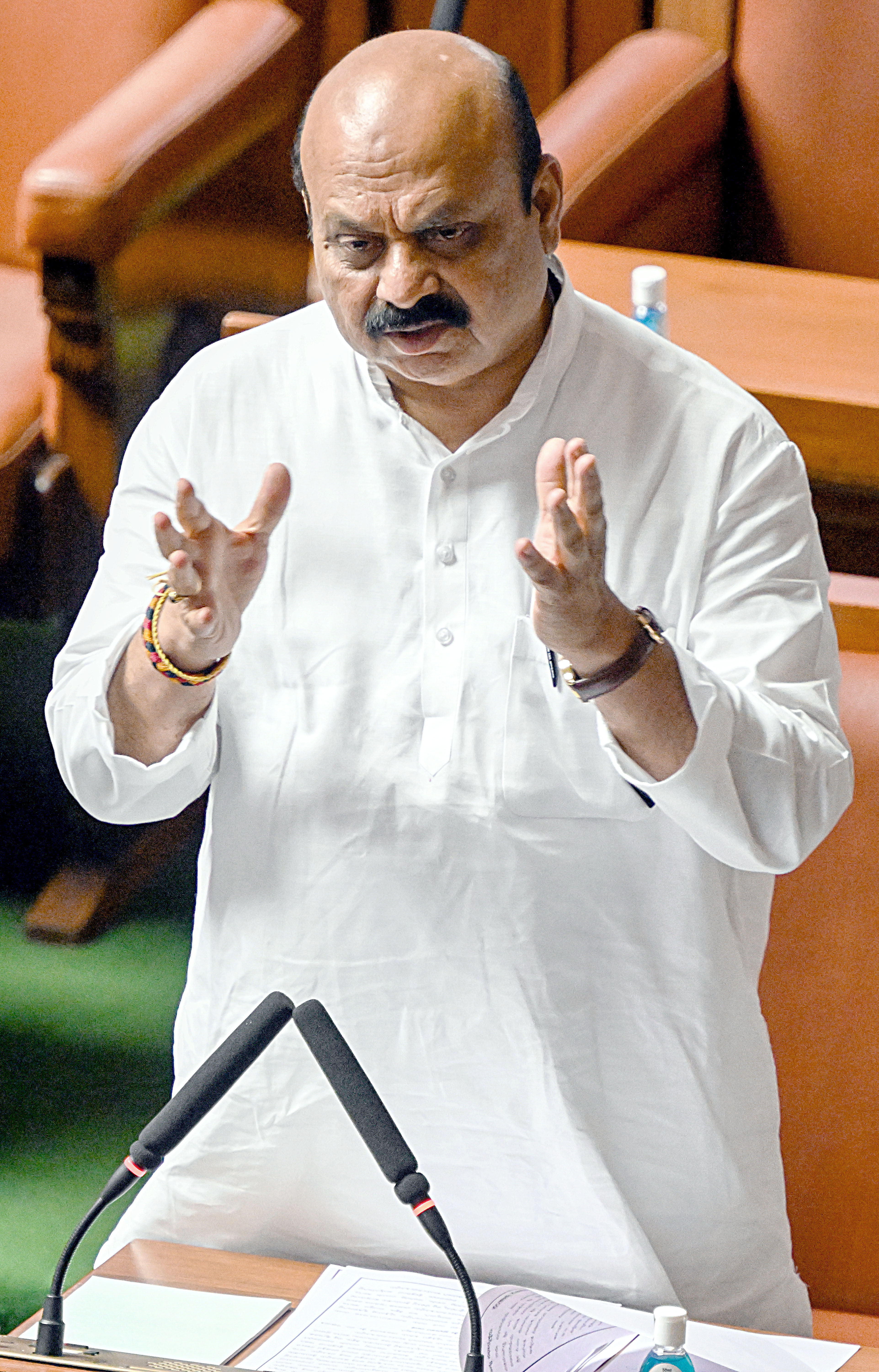 Bommai asserted that Karnataka will win the legal battle with Maharashtra over the border issue between the two states. (Arun Kumar Rao) Bommai asserted that Karnataka will win the legal battle with Maharashtra over the border issue between the two states. (Arun Kumar Rao)