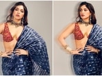 Bhumi Pednekar stuns in jaw-dropping bralette blouse and statement saree for her best friend's wedding. Bhumi Pednekar stuns in jaw-dropping bralette blouse and statement saree for her best friend's wedding.
