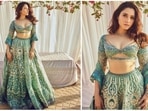 Tamannaah Bhatia has become synonymous with fashion for all her Page 3 looks. From trendy western fits to traditional attire, the Entertainment actor can pull off any look effortlessly like the queen she already is. Her latest Instagram photos in an embellished aqua blue lehenga by Falguni Shane Peacock are worth making headlines.(Instagram/@tamannaahspeaks)