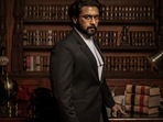 Suriya on the poster for Jai Bhim. Suriya on the poster for Jai Bhim.