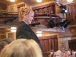 Nicole Kidman surprises Hugh Jackman at his show.(Twitter/@RealHughJackman) Nicole Kidman surprises Hugh Jackman at his show.(Twitter/@RealHughJackman)