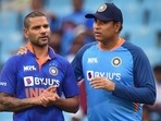 Lucknow: India's ODI captain Shikhar Dhawan with VVS Laxman before the first ODI cricket match (PTI) Lucknow: India's ODI captain Shikhar Dhawan with VVS Laxman before the first ODI cricket match (PTI)
