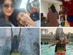 Shweta Tiwari celebrates her son Reyansh's birthday at a theme park. Shweta Tiwari celebrates her son Reyansh's birthday at a theme park.