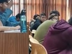 On Monday, a video showing an assistant professor in Manipal calling a student by the name “Kasab”, and the student countering it, had gone viral. (From a screengrab of viral video) On Monday, a video showing an assistant professor in Manipal calling a student by the name “Kasab”, and the student countering it, had gone viral. (From a screengrab of viral video)