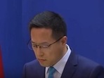 China foreign ministry spokesperson Zhao Lijian continued looking at the papers in front of him for almost 20 seconds. 