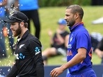 Kane Williamson and Shikhar Dhawan walk out to lead their teams(Getty) Kane Williamson and Shikhar Dhawan walk out to lead their teams(Getty)