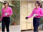 Kareena Kapoor keeps her morning style chic and comfy in jacket and track pants. (Instagram) Kareena Kapoor keeps her morning style chic and comfy in jacket and track pants. (Instagram)