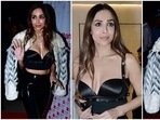 Malaika Arora enjoys a dinner date in black corset top, leather pants and jacket.(HT Photo/Varinder Chawla) Malaika Arora enjoys a dinner date in black corset top, leather pants and jacket.(HT Photo/Varinder Chawla)