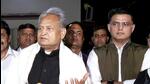 Rajasthan chief minister Ashok Gehlot addresses a joint press conference with Congress leader Sachin Pilot in Jaipur on Tuesday. (ANI) Rajasthan chief minister Ashok Gehlot addresses a joint press conference with Congress leader Sachin Pilot in Jaipur on Tuesday. (ANI)