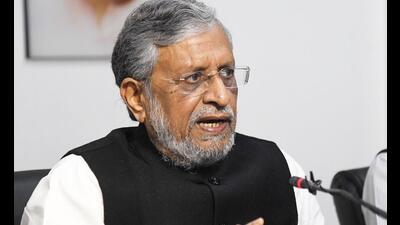 BJP MP Sushil Kumar Modi at a press conference in Patna on Wednesday. (Santosh Kumar?HT) BJP MP Sushil Kumar Modi at a press conference in Patna on Wednesday. (Santosh Kumar?HT)