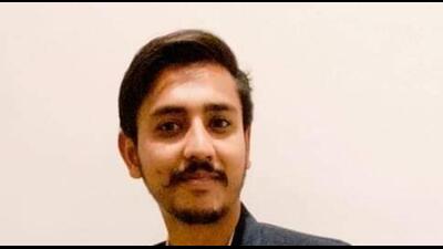 A young bank employee, Deepnashu Singla, was killed while three others were injured critically when their car rammed into a truck on the Ferozepur-Moga road on Wednesday. (HT Photo)