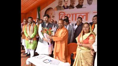 UP CM Yogi Adityanath campaigning in Khatauli. (Sourced) UP CM Yogi Adityanath campaigning in Khatauli. (Sourced)