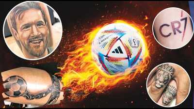 Amid the FIFA World Cup, fans have turned to tattoos to exhibit their passion for the sport (HT Photo) Amid the FIFA World Cup, fans have turned to tattoos to exhibit their passion for the sport (HT Photo)