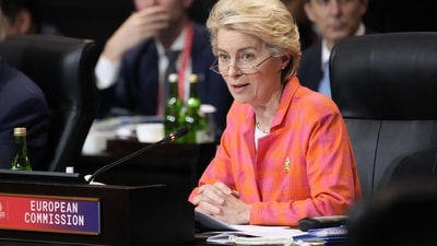 Russia-Ukraine War: European Commission President Ursula von der Leyen is seen. (AP)