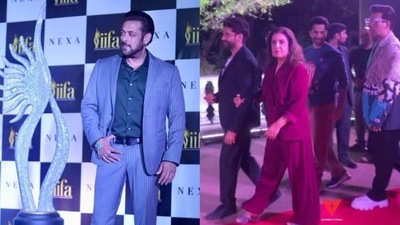 Salman Khan, Farah Khan, Karan Johar, and Varun Dhawan among others attended an Abu Dhabi event. Salman Khan, Farah Khan, Karan Johar, and Varun Dhawan among others attended an Abu Dhabi event.