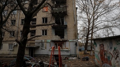 Russia-Ukraine War: A view shows an apartment building damaged by a recent Russian military strike in Kherson. (Reuters)
