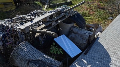 Russia-Ukraine War: The Starlink satellite-based broadband system at the Kherson border region. (AFP) Russia-Ukraine War: The Starlink satellite-based broadband system at the Kherson border region. (AFP)