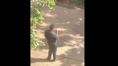 Man shows a clip that looks like a glitch in the matrix. (Instagram/@_pozhi) Man shows a clip that looks like a glitch in the matrix. (Instagram/@_pozhi)
