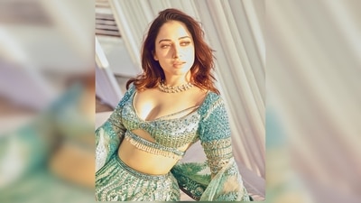 Tamannaah Bhatia's lehenga is from the luxury clothing house Falguni Shane Peacock. (Instagram/@tamannaahspeaks) Tamannaah Bhatia's lehenga is from the luxury clothing house Falguni Shane Peacock. (Instagram/@tamannaahspeaks)