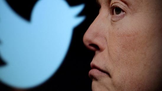 Elon Musk: Twitter logo and a photo of Elon Musk are seen.(Reuters)