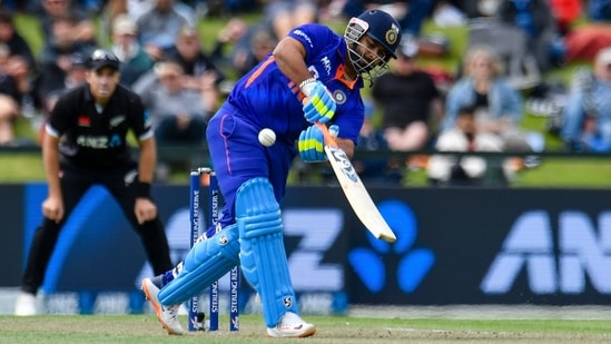 Rishabh Pant of India bats during their one day cricket match at Hagley Oval(AP)