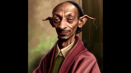 American rapper Snoop Dogg as Dobby from Harry Potter franchise. (Twitter/@SnoopDogg)
