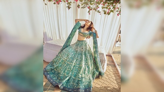 Buy Pista Green Net Lehenga Choli With Zari and Embroidery Sequence Work  and Net Dupatta for Women , Wedding Guest Lehenga Choli, Indian Lehenga  Online in India - Etsy
