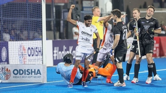 Still from the game(Twitter/TheHockeyIndia)