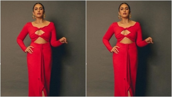 Huma further accessorised her look for the day in golden hoop earrings from Misho Designs and classic red stilettos from the shelves of Tao.Paris.(Instagram/@iamhumaq)