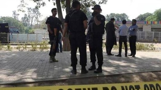Pakistan: Pakistani police commandos stand guard. (Representational)
