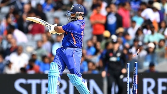 Rishabh Pant has his stumps destroyed in the first ODI against New Zealand(Getty)