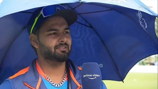 Rishabh Pant talking to Harsha Bhogle ahead of India vs New Zealand 3rd ODI