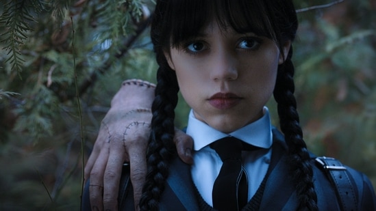 Jenna Ortega in a still from Wednesday