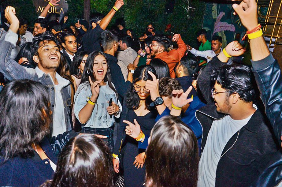 Students found novel ways to celebrate the return to regular college. Students found novel ways to celebrate the return to regular college.