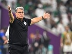 Mexico's Argentinian coach Gerardo Martino gestures on the touchline during the Qatar 2022 World Cup Group C football match between Saudi Arabia and Mexico at the Lusail Stadium in Lusail, north of Doha on November 30, 2022. (Photo by Alfredo ESTRELLA / AFP)(AFP) Mexico's Argentinian coach Gerardo Martino gestures on the touchline during the Qatar 2022 World Cup Group C football match between Saudi Arabia and Mexico at the Lusail Stadium in Lusail, north of Doha on November 30, 2022. (Photo by Alfredo ESTRELLA / AFP)(AFP)