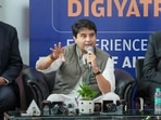 New Delhi: Union Minister for Civil Aviation Jyotiraditya Scindia addresses the media after the launch of DigiYatra facility at Terminal 3 of Indira Gandhi International Airport in New Delhi, Thursday, Dec. 1, 2022. (PTI) New Delhi: Union Minister for Civil Aviation Jyotiraditya Scindia addresses the media after the launch of DigiYatra facility at Terminal 3 of Indira Gandhi International Airport in New Delhi, Thursday, Dec. 1, 2022. (PTI)